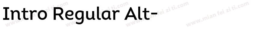 Intro Regular Alt字体转换